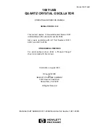 Предварительный просмотр 4 страницы HP 10811A Operating & Service Manual