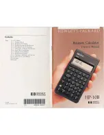 HP 10B - 10B Financial Calculator Owner'S Manual preview