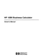 HP 10bII Owner'S Manual preview