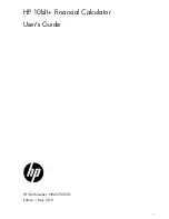 Предварительный просмотр 1 страницы HP 10bII+ User Manual