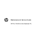 Preview for 1 page of HP 1105 Maintenance And Service Manual