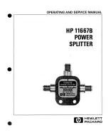 Preview for 1 page of HP 11667B Operating And Service Manual