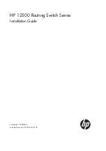 Preview for 1 page of HP 12500 Series Installation Manual