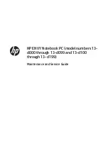 HP 13-d000 Maintenance And Service Manual preview