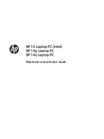 Предварительный просмотр 1 страницы HP 14-BS0 Series Maintenance And Service Manual