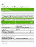 HP 1420-24G-2SFP Product End-Of-Life Disassembly Instructions preview