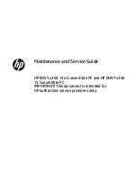 HP 15-BQ0 Series Maintenance And Service Manual preview