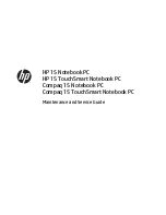 Preview for 1 page of HP 15 Notebook PC Maintenance And Service Manual