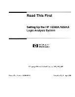 Preview for 2 page of HP 16500A Setting Up