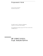 HP 16501A LOGIC Programmer'S Manual предпросмотр