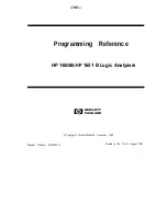 Preview for 1 page of HP 1650B Programming Reference Manual