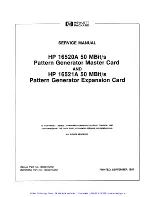 Preview for 3 page of HP 16520a Service Manual