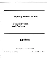 Предварительный просмотр 1 страницы HP 1652B Getting Started Manual