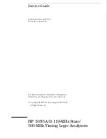 HP 16555A Service Manual предпросмотр