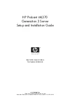 HP 195294-001 - ProLiant - ML370R Setup And Installation Manual preview