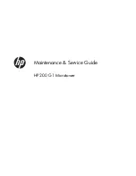 HP 200 G1 Microtower Maintenance & Service Manual preview