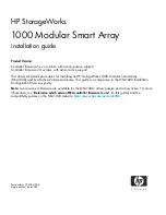 HP 201723-B21 - HP StorageWorks Modular SAN Array 1000 Hard Drive Installation Manual preview