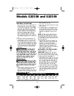 Preview for 5 page of HP 20598 Operating Instructions And Parts Manual