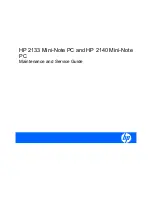 Preview for 1 page of HP 2133 Mini-Note Maintenance And Service Manual