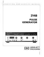 Preview for 1 page of HP 214B Operating And Service Manual