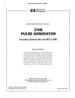 Preview for 3 page of HP 214B Operating And Service Manual