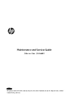 Предварительный просмотр 1 страницы HP 24 Maintenance And Service Manual