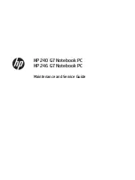 Предварительный просмотр 1 страницы HP 240 G7 Maintenance And Service Manual