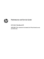 HP 245 G7 Maintenance And Service Manual preview