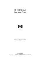 Preview for 1 page of HP 245161-B22 - 10642 42U Rack Shock Pallet Reference Manual