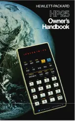 HP 25 Owner'S Handbook Manual preview