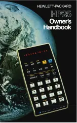 Предварительный просмотр 1 страницы HP 25 Owner'S Handbook Manual