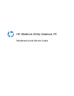 HP 2530p - EliteBook - Core 2 Duo 2.13 GHz Maintenance And Service Manual предпросмотр