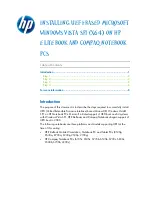 HP 2530p - EliteBook - Core 2 Duo 2.13 GHz Software Installation Manual предпросмотр