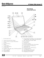 HP 2530p - EliteBook - Core 2 Duo 2.13 GHz Specifications предпросмотр