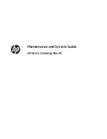 Preview for 1 page of HP 260 G1 Maintenance And Service Manual