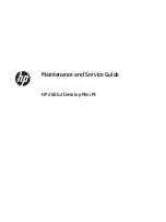 HP 260 G2 DM Maintenance And Service Manual preview