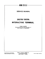 Preview for 1 page of HP 2621B Service Manual