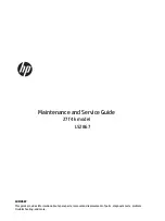 HP 27f 4k Maintenance And Service Manual preview