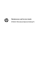 HP 280 G1 ST Business Maintenance And Service Manual preview