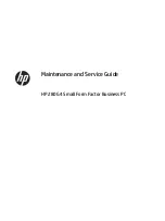 HP 280 G4 Maintenance And Service Manual preview