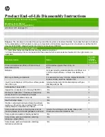 HP 290 G1 SFF Business Product End-Of-Life Disassembly Instructions предпросмотр