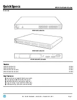 Предварительный просмотр 1 страницы HP 2910-24G al Specification