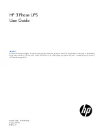 Preview for 1 page of HP 3 Phase SERIES User Manual