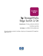 HP 316095-B21 - StorageWorks Edge Switch 2/24 Installation Manual preview