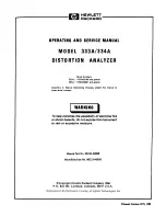 HP 333A Operating And Service Manual предпросмотр