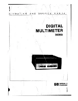 Preview for 2 page of HP 3438A Operating & Service Manual