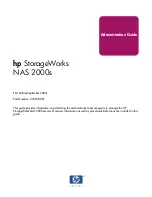 Предварительный просмотр 1 страницы HP 345646-001 - StorageWorks NAS 2000s External Storage Server Administration Manual