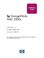 Preview for 1 page of HP 345646-001 - StorageWorks NAS 2000s External Storage Server Installation Manual