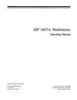 Preview for 1 page of HP 3457A Operating Instructions Manual