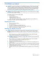 Preview for 5 page of HP 347786-B21 - 8 Internal Port SAS HBA Installation Manual